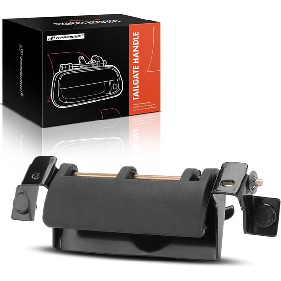 A-Premium Rear Door Trunk Handle Compatible with 1998-2003 Toyota Sienna, 2001-2007 Toyota Sequoia - Tailgate Door Handle Latch Assembly - Metal, Black - Replace# 69090-08010
