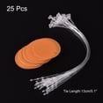 thumbnail image 3 of Unique Bargains Étiquettes Rondes en Plastique 1,17 Pouces Résistantes aux Déchirures et Imperméables avec Attache Orange 25 Pcs, 3 of 5