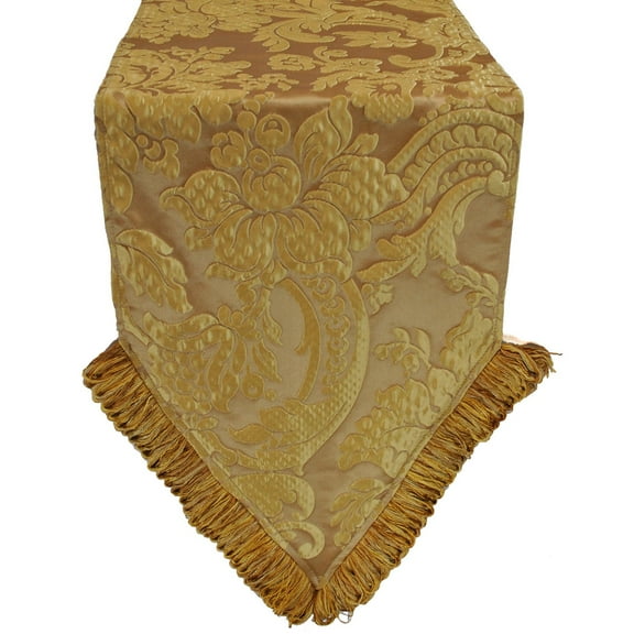 Austin Horn Classics Genevieve Gold Luxury Table Runner 13 x 90