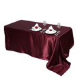 thumbnail image 5 of BalsaCircle 90" x 156" Satin Rectangular Tablecloth Burgundy, 5 of 7