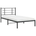 thumbnail image 4 of vidaXL Metal Bed Frame without Mattress with Headboard Black 39.4"x78.7", 4 of 9
