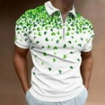 thumbnail image 2 of Camisetas de Manga Larga para Hombres Casual Impreso Girar Abajo Cuello Cremallera Camiseta, Cuatro Estaciones Blusa de Moda para el Hogar Y Diario, 2 of 5