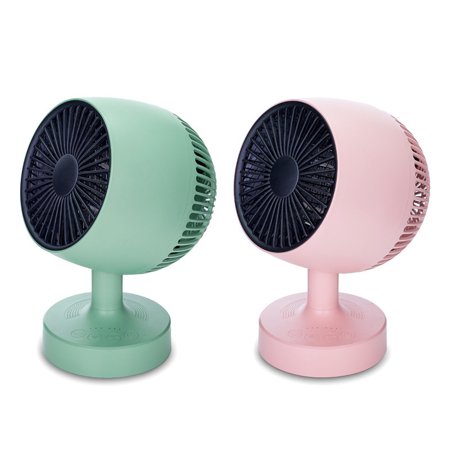 

Desk Small Cooling and Heating Fan W/ Tip Over & Overheat Protection for Office Home Kitchen Camping Pink US Plug
