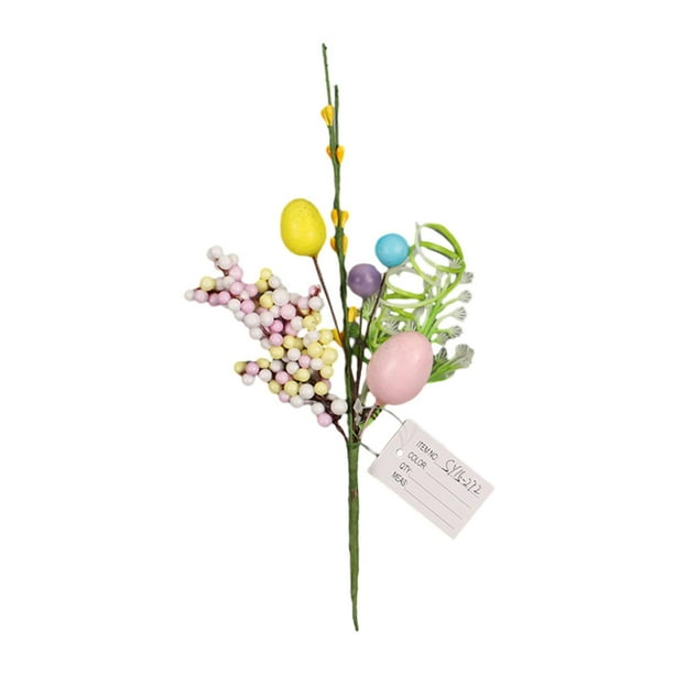 Adorno de rama de árbol de huevo de Pascua para celebración de Pascua, jarrón para fiesta Estilo H