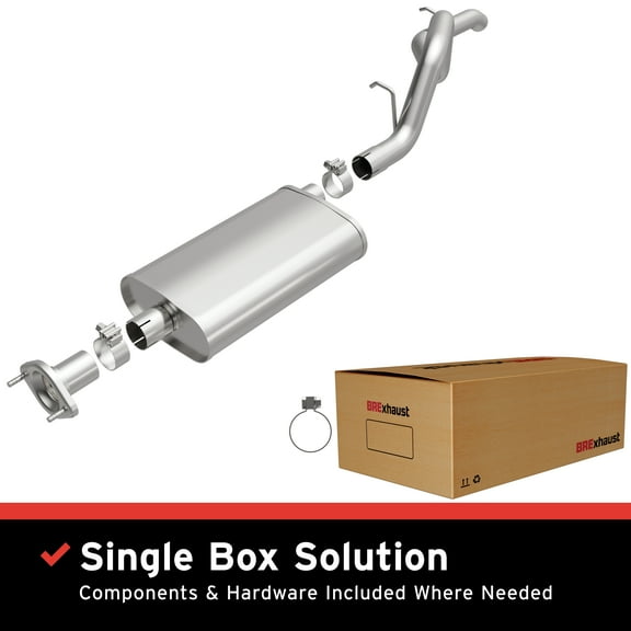 BRExhaust OE Replacement Exhaust System Kit 116-0002: Compatible with 2003-2006 Jeep Wrangler 2.4L, 1997-2002 Jeep Wrangler 2.5L, 1997-2006 Jeep Wrangler 4.0L