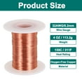thumbnail image 2 of Uxcell Alambre Magnético 32 AWG, Alambre de Cobre Esmaltado de 32 Calibres, Alambre de Bobina Magnética de 4 oz para Transformador, Motor, Eléctrico, 155C(311F), 2 of 5