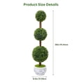 thumbnail image 5 of My Texas House Boxwood Artificial 3' Topiary with Blue Floral Pot, 5 of 6