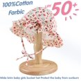 thumbnail image 5 of Bow Baby Girls Summer Hat Flower Toddler Girls Sun Hat Cotton Breathable Infant Hat, 5 of 5