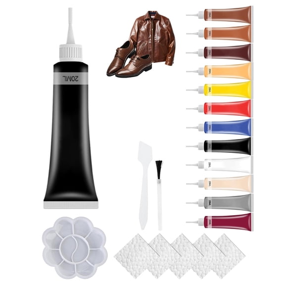 RAGUPEL Advanced Leather Repair Gel, Leather Repair Kit for Car Seat Vinyl Repair Kit, Professional Leather Repair Coloured Cream Gel, Multifunctional Couch and Jacket Repair Kit (Black)
