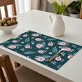 thumbnail image 6 of Placemat, Pioneer Flower Floral Print Pattern Place Mats Table Mat Set Of 2, PVC Washable Placemats for Party Kitchen Dining Decoration, 18x12 Inch, Fade Resistant, 6 of 6