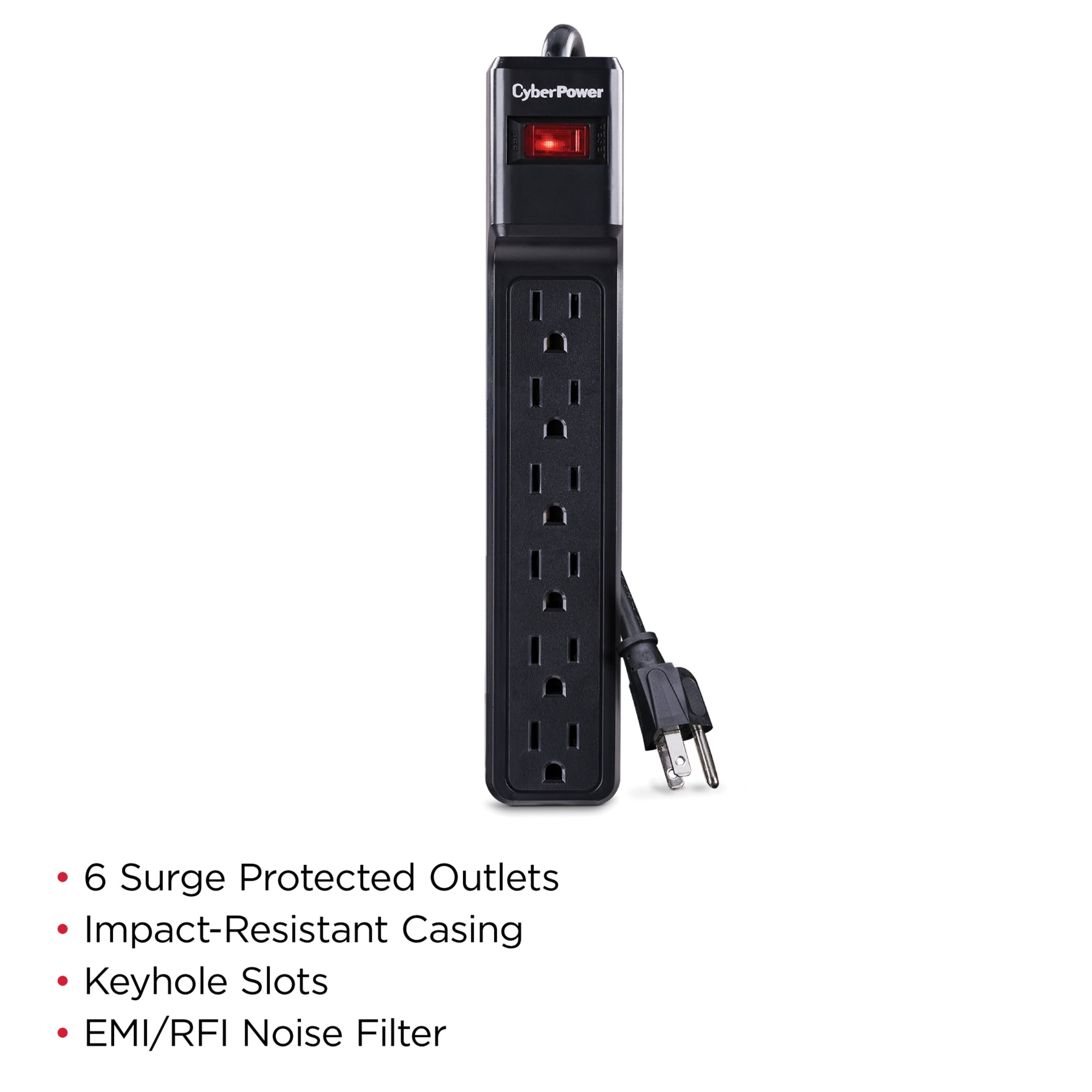 4 Pack Cyberpower CSB604 6-Outlet Essential Surge Protector