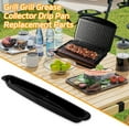 thumbnail image 2 of 14.5 Inch Grill Grease Collector Drip Pan Replacement Parts, Grill Drip Tray For George Foreman Grills Heat-Resistant Large Capacity Easy Clean Black Grease Catcher Outdoor BBQ Accessory, 2 of 8
