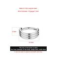 thumbnail image 3 of FANSING 16g Helix Piercing Jewelry 16 Gauge Septum Rings Hoop Surgical Steel 8mm Cartilage Earrings Hoop Three Stacking Rings for Single Ear Piercing Hole, 3 of 5