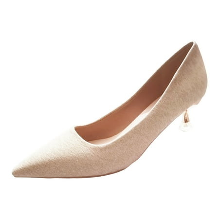 XDDST Dressy Wedge Sandals for Women Ladies Summer Fashion Elegant Fine Flash Shallow Mouth Pointed Fine with Large Size High Heels Single Shoes