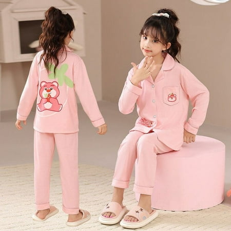 

Anime Sanrios Parent-child Long Sleeved Home Clothing Cartoon Kuromi Hellokittys Cute Girl Fashion Printed Top Pants Pajama Set