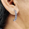 thumbnail image 5 of Natural Tanzanite Hoop Earrings, 14K Solid Yellow Gold Hoop Earrings, December Birthstone Earrings, Tanzanite Jewelry, Christmas Present, 5 of 7
