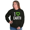 thumbnail image 4 of I Love Earth Reduce Reuse Recycle Unisex Plus Fleece Graphic Sweatshirt Brisco Brands 4X, 4 of 5