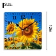 thumbnail image 2 of 12 Inch Wall Clock Battery Operated Silent Clock Decorative for Office, Kitchen, Outdoor, Living Room，Beautiful Sunflower Field Print, 2 of 4