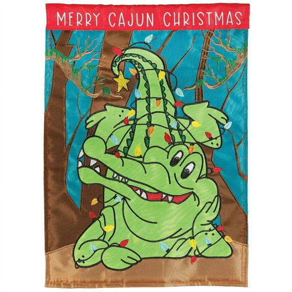 Magnolia Gardens M001664 29 x 42 in. Merry Cajun Christmas Polyester Flag - Large