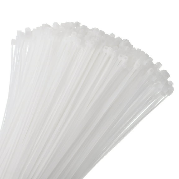 1000pcs 4" 11 Lbs Cable Zip Ties Self-Locking Small Nylon Cable Tie Wraps 1/8" for Cord Management, White