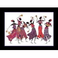 thumbnail image 2 of Unknown 14x11 Gold Ornate Wood Framed with Double Matting Museum Art Print Titled - Dancin Troupe, 2 of 4
