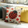 thumbnail image 3 of BCIIG Ladybug Pillow Screenprint Maximalism Home Decor 1PC 20x20in, 3 of 5