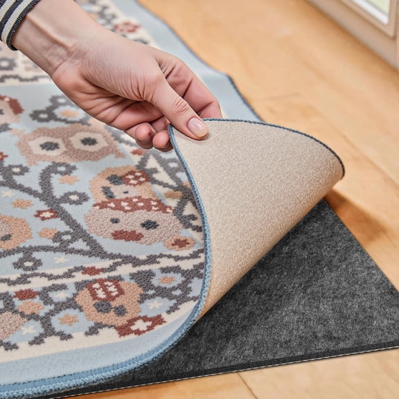 Waterproof Rug Pad 8 ft x 10 ft Thin Non Slip for Hardwood and All Floors