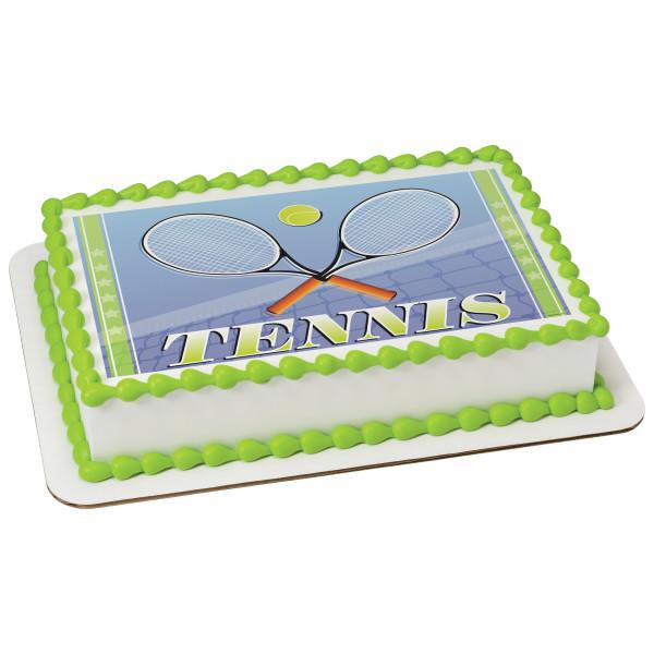 Tennis Edible Cake Topper Image