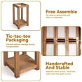 thumbnail image 3 of 12 Sets Free Assembly Wedding Lantern Centerpiece for Table Flickering flameless Candles Remote Timer Candle Ring Wood Holders Decorative for Farmhouse Home Decor Wooden Rustic DéCor Decorations, 3 of 5