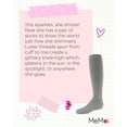 thumbnail image 7 of MeMoi She Shimmers Cotton Blend Knee Socks - Girls - Female, 12, Gray, 7 of 7
