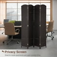 thumbnail image 2 of Room Divider 4 Panel 5.57 FT Tall Privacy Screen Waterproof Wood Frame Partition Room Dividers and Folding Privacy Screens Freestanding Wall Divider Indoor and Outdoor for Portable Room Separation, 2 of 7