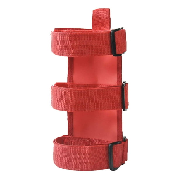 Cinturón de fijación para extintor de incendios de coche Kit de extintor Correa de montaje para extintor Ajuste Rojo