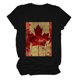 thumbnail image 5 of Camisas de Manga Corta para las Mujeres Impresión de Manga Corta Cuello Redondo, Camisa Casual de Poliéster para las Mujeres, Lavado de Manos, 5 of 8