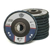 4.5" x 7/8" Premium Zirconia Flap Discs Grinding Wheels 40 Grit Type 27 - 10 Pack