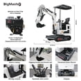 thumbnail image 4 of DigMaster 1.2-Ton Mini Excavator Equipped with Pilot System 13.5HP B&S Petrol Engine Suitable for Homes Farms Municipal Parks Etc EPA Certification, 4 of 13