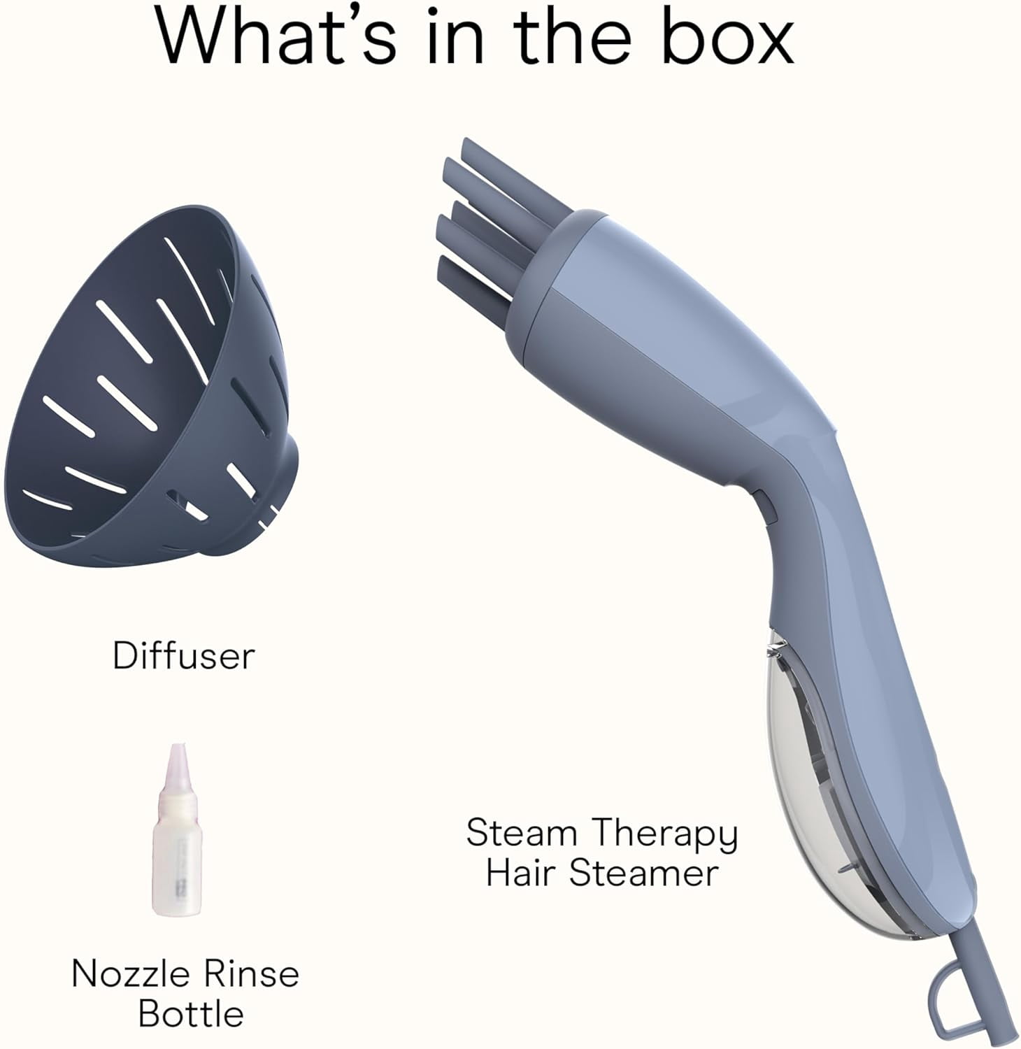 INFINITI PRO CONAIR Steam Therapy Hair Steamer, Portable Hair Steamer with 7" Diffuser Attachment, 30-Second Heat-Up, Penetrating Steam Helps Detangle, Reshape, and Volumize Curls