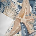 thumbnail image 4 of Window Valance for Kitchen,Ocean Starfish Conch Shell Rod Pocket Curtain Valances Short Curtains Drapes Panel,Blue Eucalyptus Leaf Vintage Window Treatment Topper for Living Room Bathroom Bedroom, 4 of 9