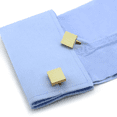 thumbnail image 5 of Men's Cuff Links Golden Quadrate Cufflinks, 5 of 6