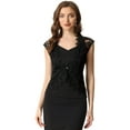 thumbnail image 1 of Cárdigan de Encaje sin Mangas para Mujer Cárdigan Blusa Elegante sin Mangas Negro S, 1 of 6