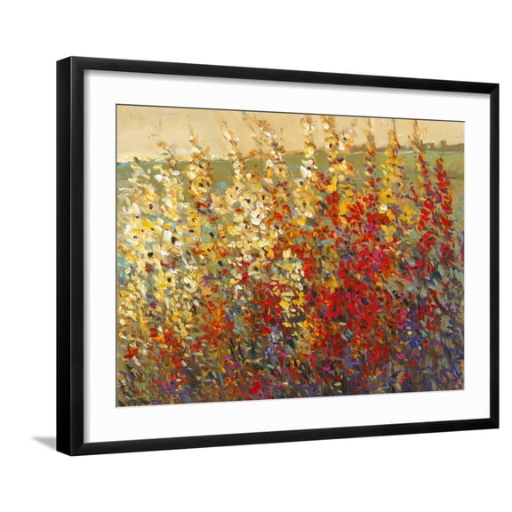 Art.com Field of Spring Flowers I Art Print by Tim OToole, Black Frame Wall Art, 29" x 23"