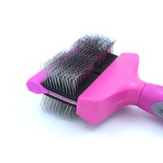 Groomer Essentials Flexible Slicker Brush - Double/Medium Firm