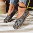 thumbnail image 5 of HTHLVMD Women Breathable Slip-On Shoes, Soft Suede Comfort Shoes, Laser Cut Ballet Flats, Slip-On Walking Shoes, Cut-Out Suede Flats, Womens Loafers & Slip-Ons, Gray 8.5, 5 of 6