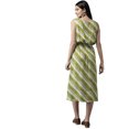 thumbnail image 3 of eloria Stripes Printed Women's Fashion Stylish Knee Length In Round Neck Design Dress, 3 of 5