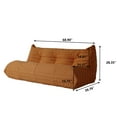 thumbnail image 5 of 90" Modern Cloud Couch for Living Room, Boucle LoveSeat 3 Seater Sofa, Plush Floor Sofa Couch for Bedroom, Apartment, Small Space (Beige Couch, No Assembly Required), 5 of 9