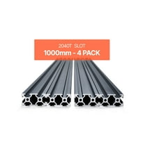 VEVOR 4PCS 39.4 in (1000mm) T Slot 2040 Aluminum Extrusion Profile, European Standard Anodized Linear Rail, High-Strength Extruded Aluminum Rail for 3D Printer, CNC Machine DIY, Laser Engraving