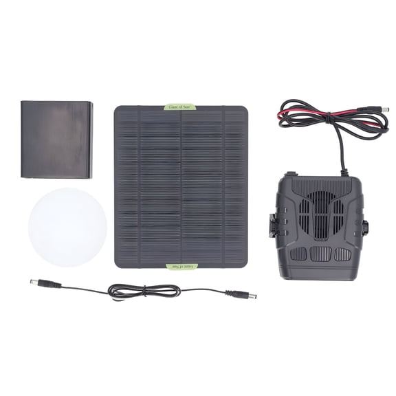 HIBIBUD Single Chicken Coop Heaters, Solar Panel Plus Heater Radiant Heat Panel Warmer for Solar Panel Heater Drying Heating Pet House Warm Wind Gear