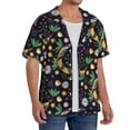 thumbnail image 2 of Rateoe Snake And Flower Pattern Men's Short Sleeve Classic Shirt, Casual Short-Sleeved Shirt, Lightweight Summer Shirt, Cuban Collar Shirt,Button-Front Shirt-4X-Large, 2 of 5
