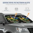 thumbnail image 2 of Lsque Colorful Viper Snake 2 PCS Windshield Sun Shade | CarFoldable Window Covers | Car Accessories Reflect UV for Universal Cars SUV Truck | Large, 2 of 7