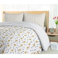 thumbnail image 5 of Ambesonne Christmas Duvet Cover Sets, Pine Trees Black Dots, 2-King, Sand Brown Black White, 5 of 7