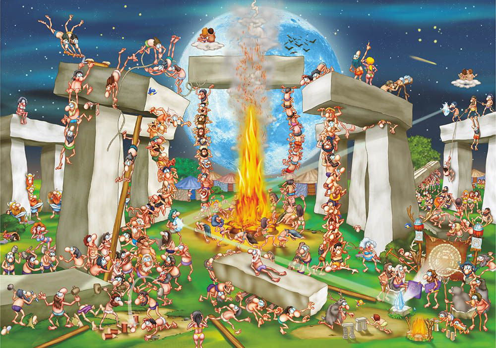 NEW D-Toys Jigsaw Puzzle 1000 Pieces Tiles "Stonehenge" Cartoon Collection 